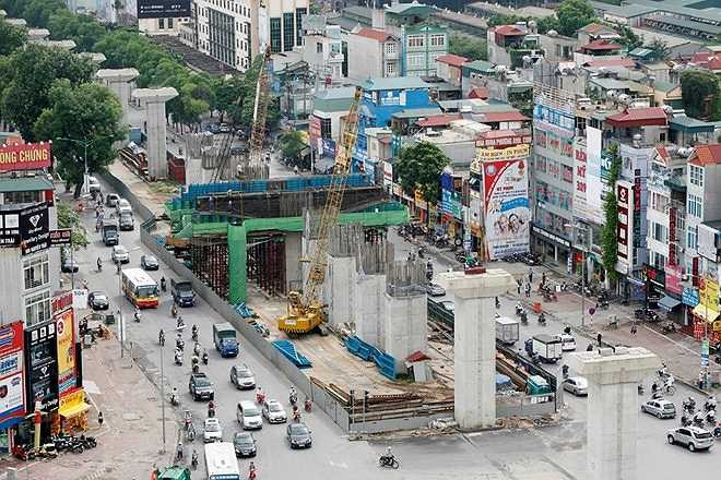 Ga vành đai 3 đang được gấp rút thi công. (Ảnh: Infonet)