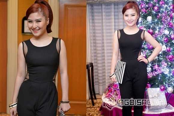 Cô cũng không nhận được lời khen nào khi diện bộ jumpsuit màu đen với những nếp gấp nhạy cảm phía trước