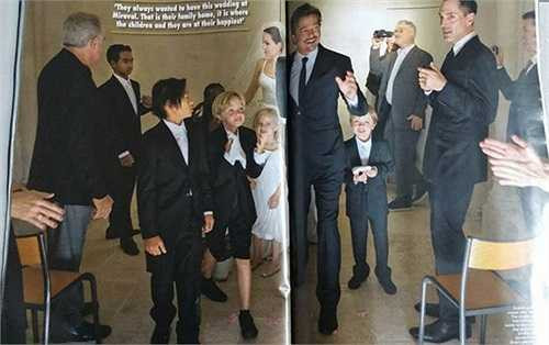 Vào ngày 23/8 vừa qua, trong đám cưới sau 9 năm chung sống của bố mẹ nuôi, Pax Thiên đã được đích thân Brad Pitt chuẩn bị trang phục.