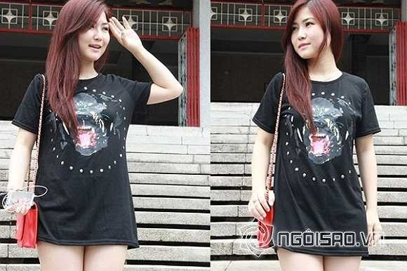 Kiểu thời trang không quần này của Hương Tràm cũng bị chê là vô duyên.