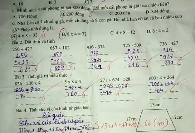 Bài toán "con gà" đang gây tranh cãi trên mạng - Ảnh: internet