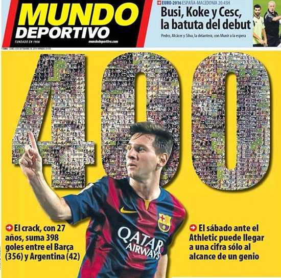 Messi sắp cán mốc 400 bàn thắng trong sự nghiệp