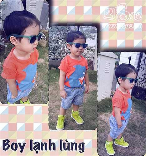 Bé Ken chiếm được tình cảm của mọi người bởi khuôn mặt dễ thương, gout thời trang được chăm chút.