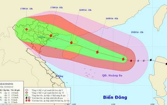 Bão số 3: Đêm mai miền Bắc có mưa rất to