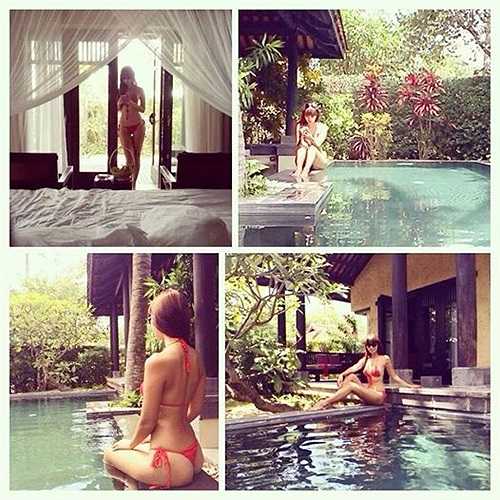 Hà Anh nóng bỏng trong trang phục bikini.