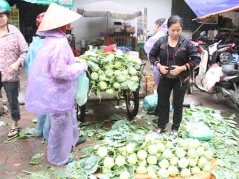 mưa bão, thực phẩm, rau xanh, tăng giá