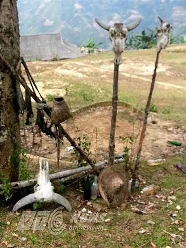 Người con trai cả dẫn trâu đi vòng quanh mộ 3 lần, quỳ lạy ở chân mộ, mời tổ tiên về dự lễ. Sau khi làm lễ, thầy cúng bắt đầu cúng hiến trâu cho người chết. 