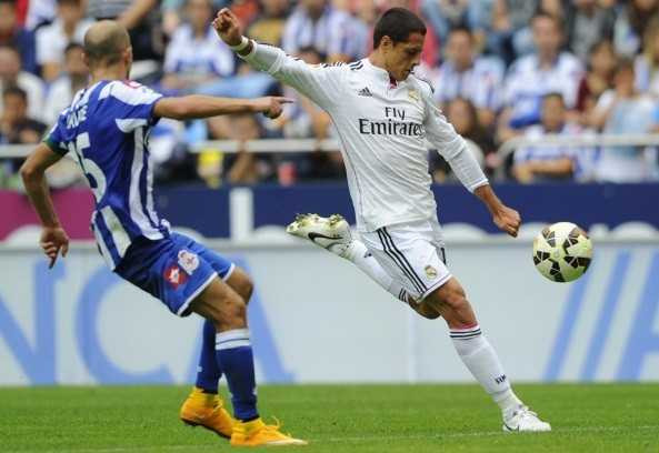 Javier Hernandez khép lại trận thắng 8-2 cho Real bằng một cú đúp