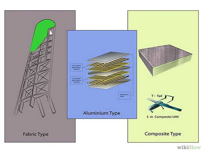Bước 5: Lựa chọn chất liệu cơ bản cho vỏ máy bay là vải, nhựa hay composite. Mỗi chất liệu có ưu thế và hạn chế riêng.