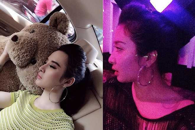 Anh Thư (bên phải) sở hữu làn da trắng, chiếc mũi cao, khuôn mặt thon đều rất giống Angela Phương Trinh.