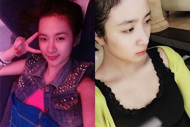 Anh Thư (bên phải): Rất khó để tìm ra sự khác biệt giữa Anh Thư và Angela Phương Trinh (bên trái). Nhiều ý kiến còn cho rằng hai người là chị em sinh đôi.