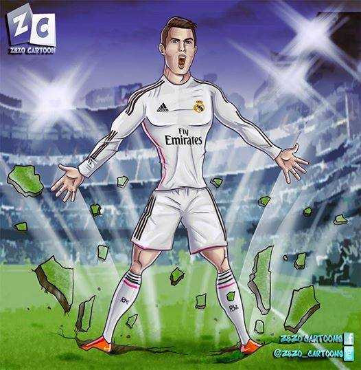 CĐV Real chế ảnh mừng cú poker của Ronaldo