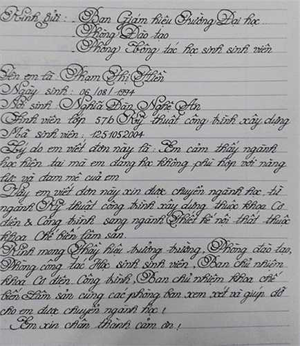 Bay bổng, phá cách là những từ ngữ mà nhiều dân mạng nhận xét về nét chữ của nữ sinh 9X đến từ Nghệ An.