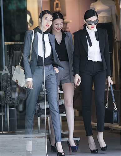 Từ trái qua: Minh Thư, Tường Vy và Lê Hà thanh lịch, năng động.