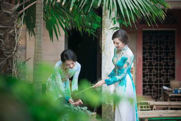 Diệu Hương diện áo dài khoe vẻ đẹp dịu dàng 