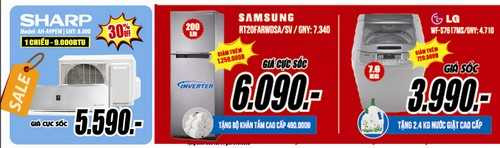 Hàng điện máy “trượt giá không phanh”