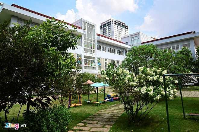 Để tạo dựng nên một khu rừng nhỏ cho trường mầm non, ông Nhiệm phải nghiên cứu các loài cây hợp hướng nắng, hướng gió, ra hoa bốn mùa.