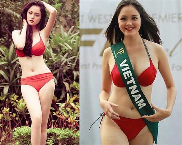 Khi so sánh hai bức ảnh này với nhau, có thể thấy rõ Á hậu Hoàng Anh được 'chuốt' lại body một cách tỉ mỉ từ trên xuống đưới. Thậm chí vùng bụng còn bị chỉnh phẳng đến mức cong lại. 