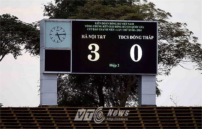 Tỷ số đậm đà dành cho đội bóng Thủ đô (Ảnh: Quang Minh)