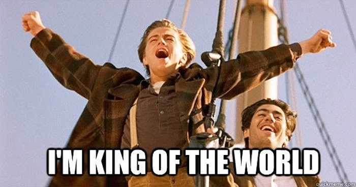 Câu nói trên đầu mũi tàu I’m king of the world' dường như đeo bám sự nghiệp của chàng Jack. Bằng chứng là không có tượng vàng nào trong tay nhưng Leonardo DiCaprio vẫn chưa bao giờ hết hot.