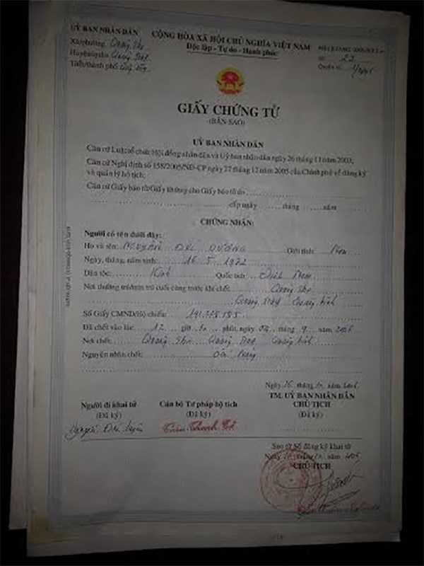 'Khám' sức khỏe cho người đã chết 9 năm