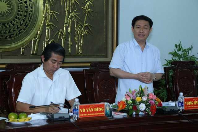 Trưởng Ban Kinh tế Trung ương làm việc với Thường trực tỉnh ủy Bạc Liêu