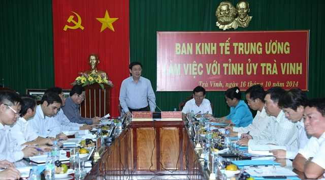 Trưởng Ban Kinh tế Trung ương làm việc tại 5 tỉnh đồng bằng Sông Cửu Long