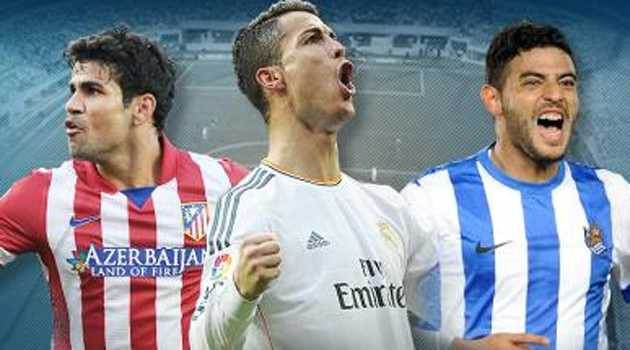 Diego Costa, Cristiano Ronaldo và Carlos Vela