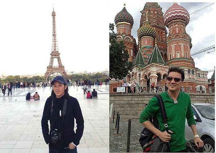 Cũng đi khắp châu Âu lưu diễn và thăm thú nhưng Hoài Linh chỉ mang theo máy ảnh còn Mr Đàm lại diện cây hàng hiệu vô cùng nổi bật. 