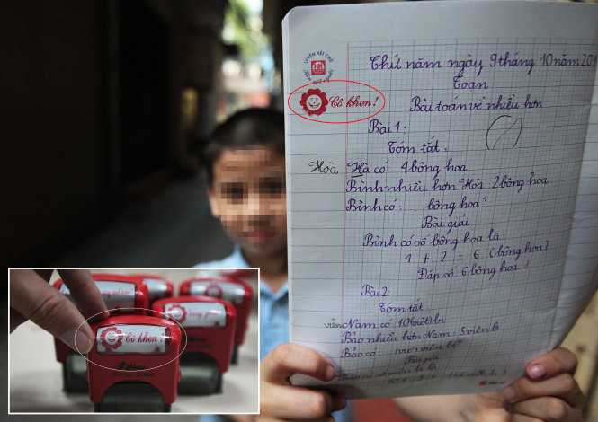 Đánh giá học sinh tiểu học: đóng dấu thay lời phê