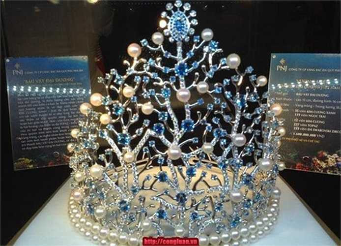 Tại cuộc thi Hoa hậu Đại dương Việt Nam 2014, ban tổ chức đã công bố: Vương miện cho ngôi vị HH có giá lên đến 1,6 tỷ đồng, gấp đôi giá trị giải thưởng tiền mặt của các giải. Chiếc vương miện có tên: Báu vật Đại dương lấy cảm hứng thiết kế cách điệu từ vẻ đẹp của san hô - vốn được mệnh danh là hoa đá của đại dương, và sự hội tụ tinh hoa từ vàng trắng cùng sắc màu tinh khiết của ngọc trai, sắc xanh của đá Topaz và các loại đá quý khác…