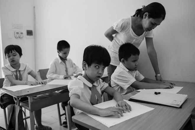 học sinh khiếm thị