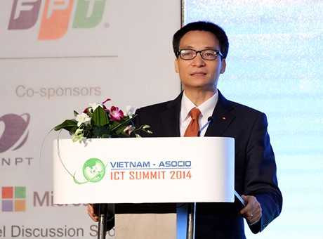 Phó Thủ tướng Vũ Đức Đam chia sẻ với 700 đại biểu trong phiên khai mạc Diễn đàn Cấp cao Công nghệ thông tin (CNTT) Việt Nam-ASOCIO 2014