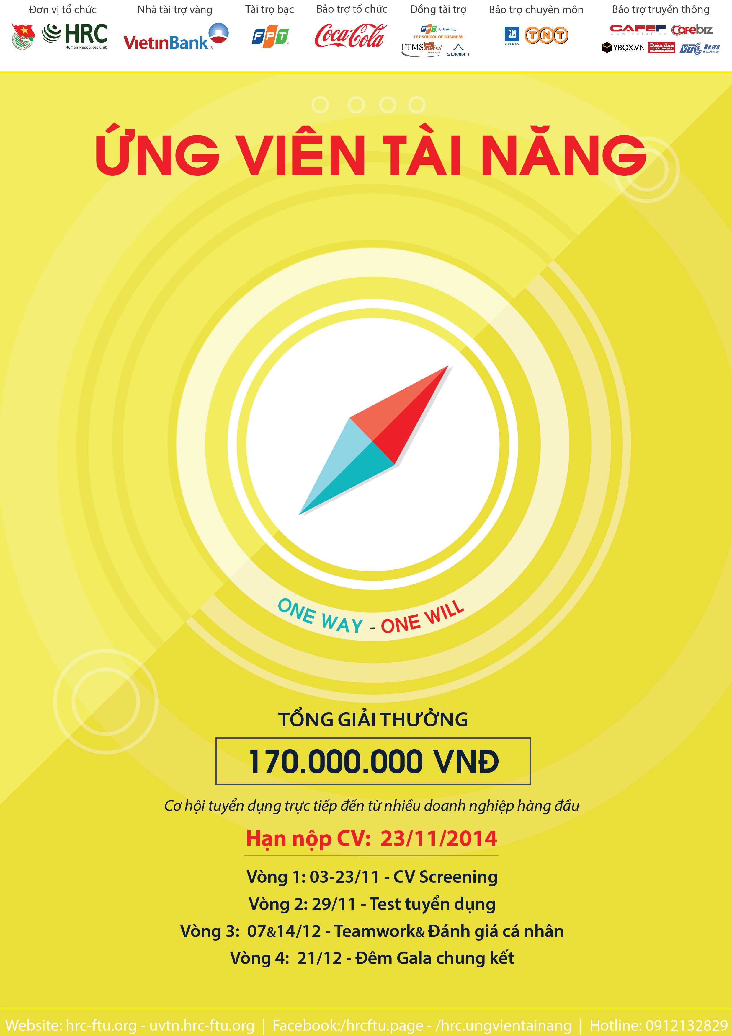 Cuộc thi Ứng viên tài năng có tổng giải thưởng lên đến 170 triệu đồng