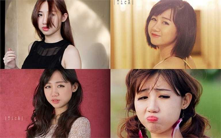 Chưa hết 1 năm nhưng Huệ đã thay đổi 10 kiểu tóc. Dù suôn dài, uốn xoăn hay cạo trọc, ngoại hình 9X cũng rất thu hút.