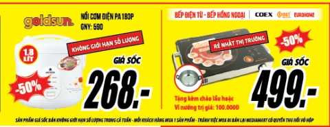 Săn” hàng điện máy 1000đ trong ngày vàng khuyến mại