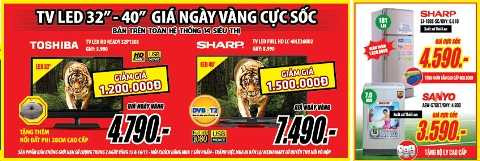 Săn” hàng điện máy 1000đ trong ngày vàng khuyến mại