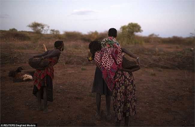 Những người mẹ Pokot thường đi tìm và đặt các tảng đá lớn, nơi con gái của họ sẽ ngồi lên và trải qua nghi lễ cắt bao quy đầu. 