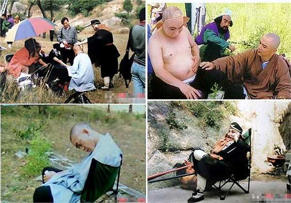 Những hình ảnh hậu trường thú vị, khi 'Tôn Ngộ Không' ngoẹo đầu ngủ gật, sư phụ tò mò ngắm bụng giả của Trư Bát Giới...