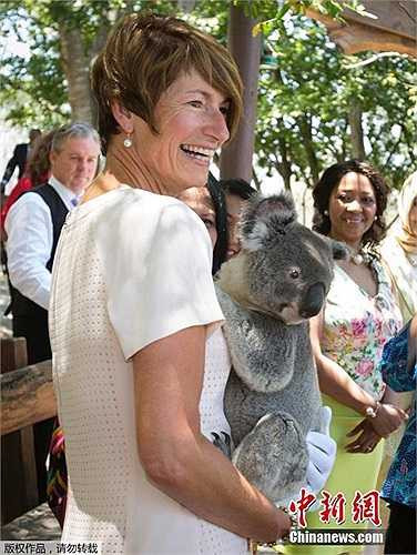 Phu nhân của Thủ tướng Úc tạo dáng với chú gấu koala