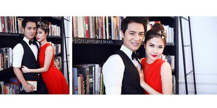 Bà xã Đăng Khôi rất biết cách chăm chút hình ảnh của cả hai vợ chồng.