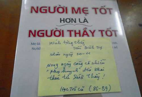 Phong bì sẽ hạ thấp giá trị của giáo viên