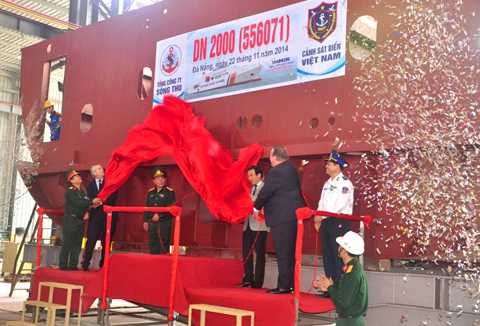 Đà Nẵng: Hạ thủy tàu Cảnh sát biển đa năng 9004