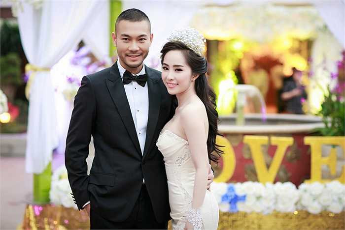 Quỳnh Nga - Doãn Tuấn trong ngày cưới.