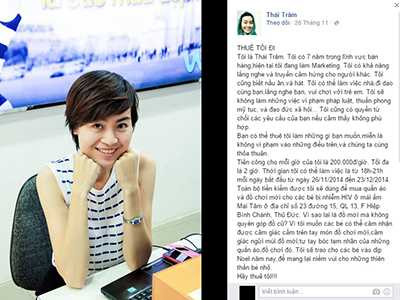Thái Trâm cho thuê bản thân