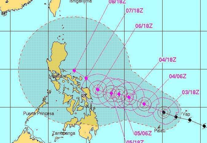 Siêu bão mạnh ngang ngửa Hải Yến đang thẳng hướng Philippines