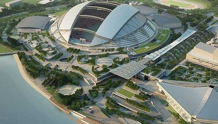 Đây là sân vận động có hệ thống mái che kiểu vòm hiện đại bậc nhất châu Á.