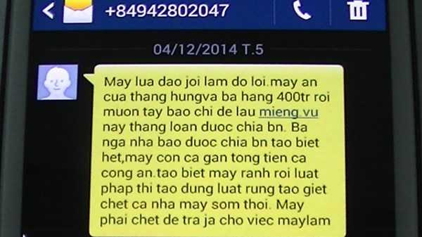 Vụ 'công an rút súng đe doạ đoàn liên ngành': Ai nhắn tin dọa giết nhà báo?