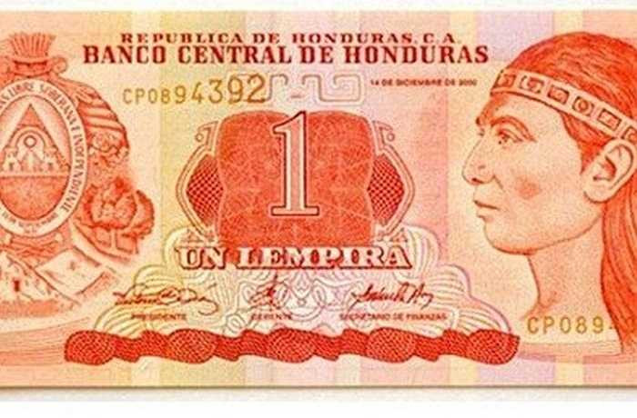 Tờ 1 lempira của Honduras.