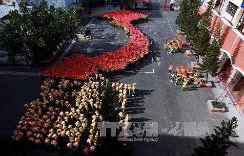 Hình bản đồ Việt Nam. Ảnh: Nguyễn Dũng/TTXVN